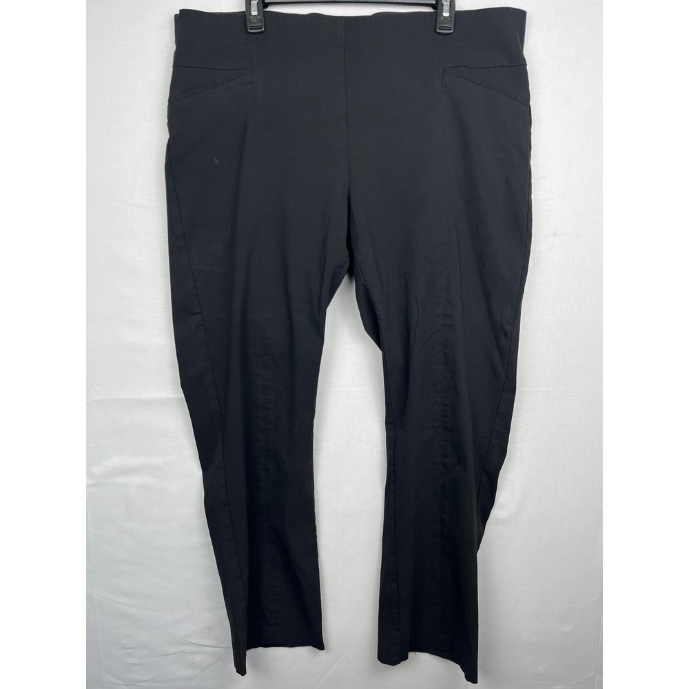 Soho Apparel Ltd Womens 3X Black Pull On Stretch Tapered Leg Pants 130226M